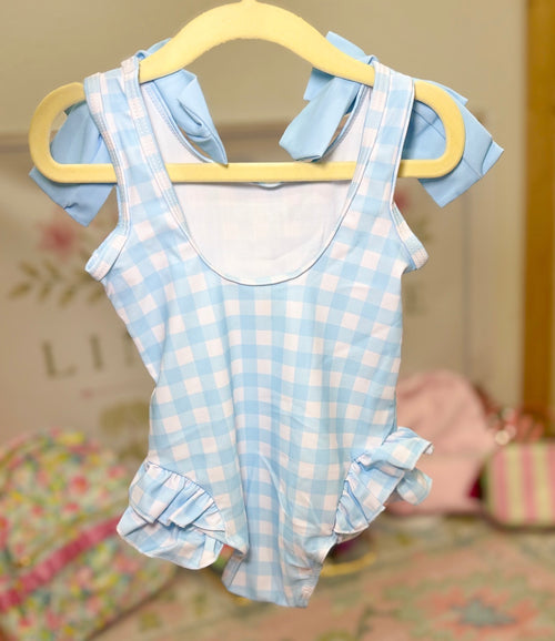 Blue Gingham Swimmie