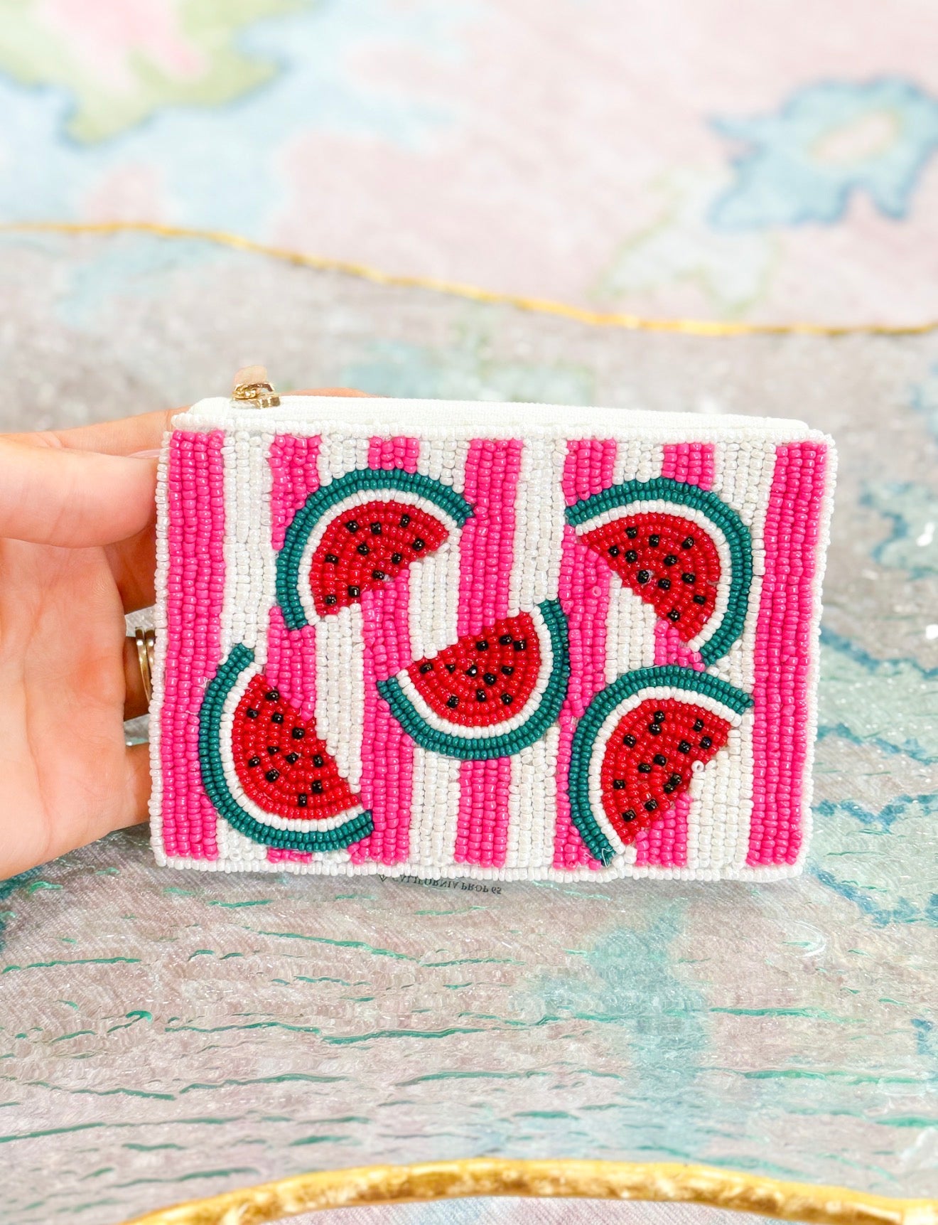 Watermelon Striped Pouch