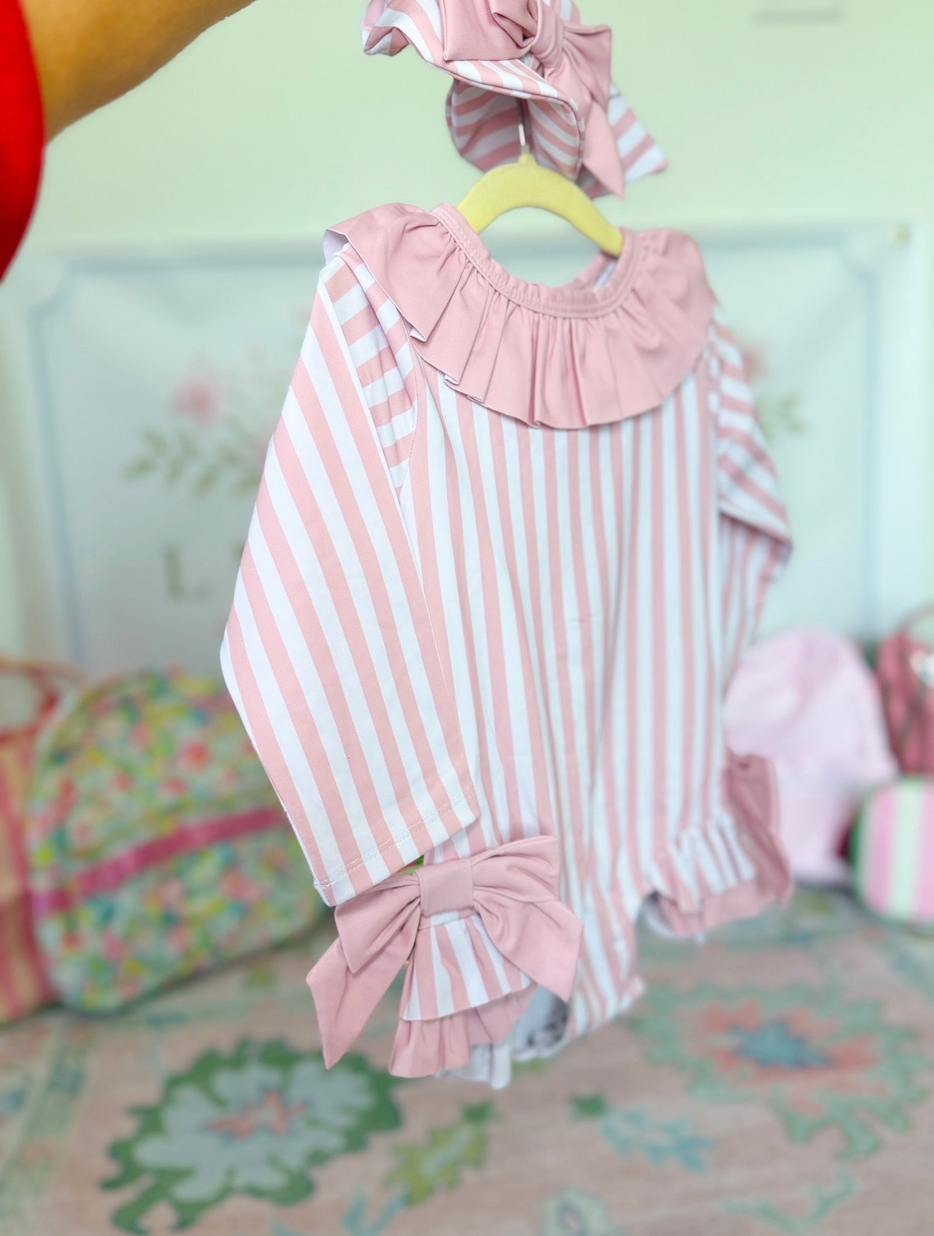 Striped Bow Swimmie Set