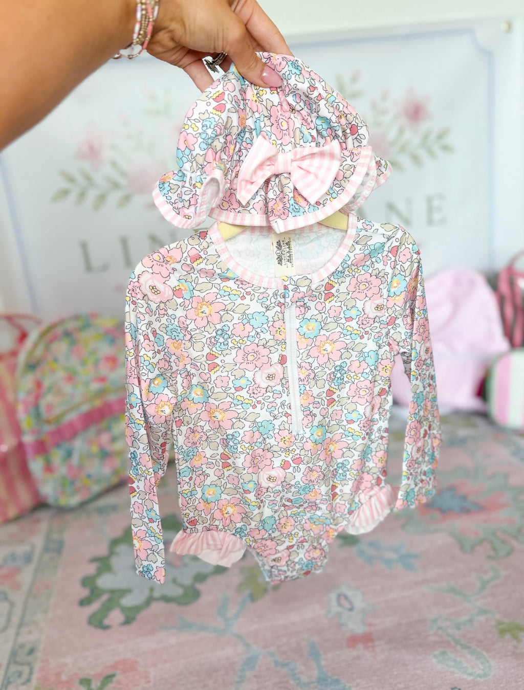 Floral Ruffle Swimmie Set