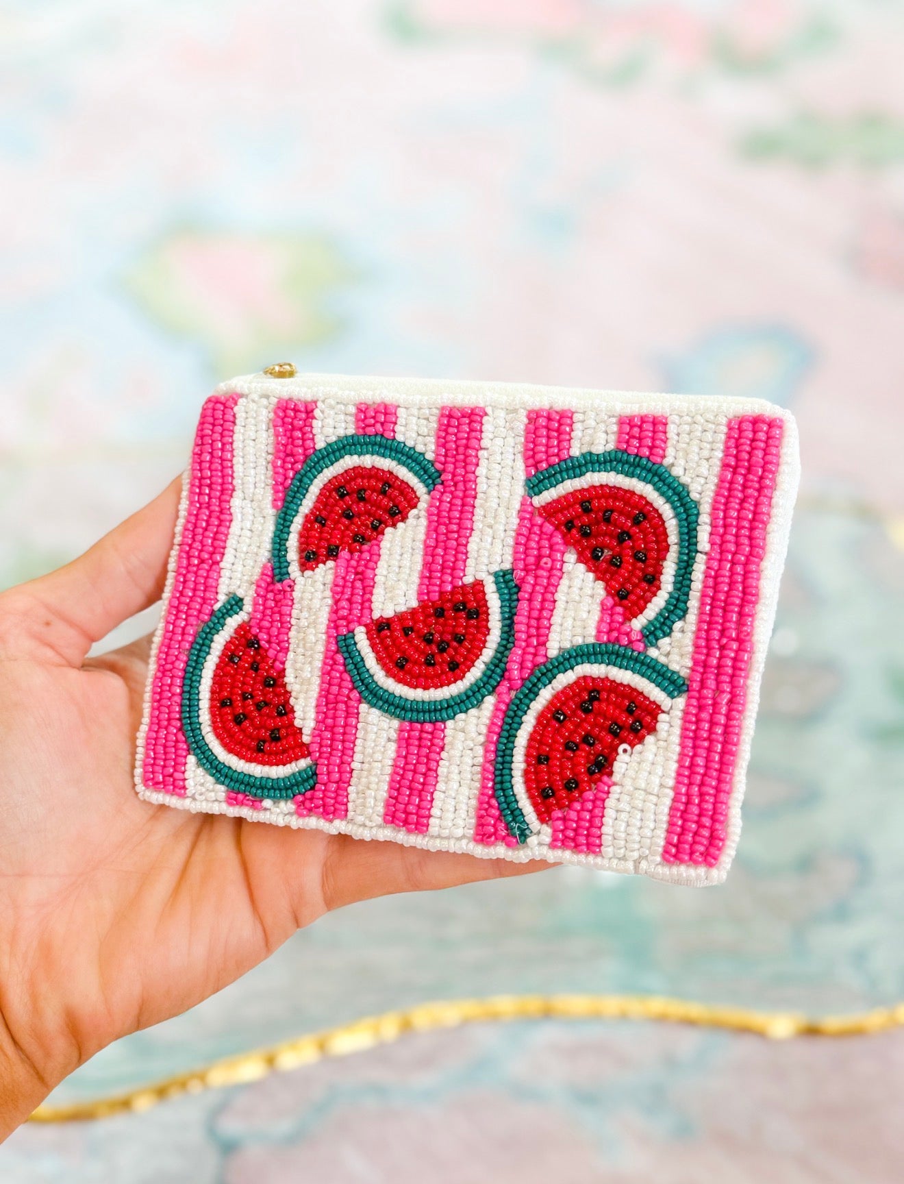 Watermelon Striped Pouch