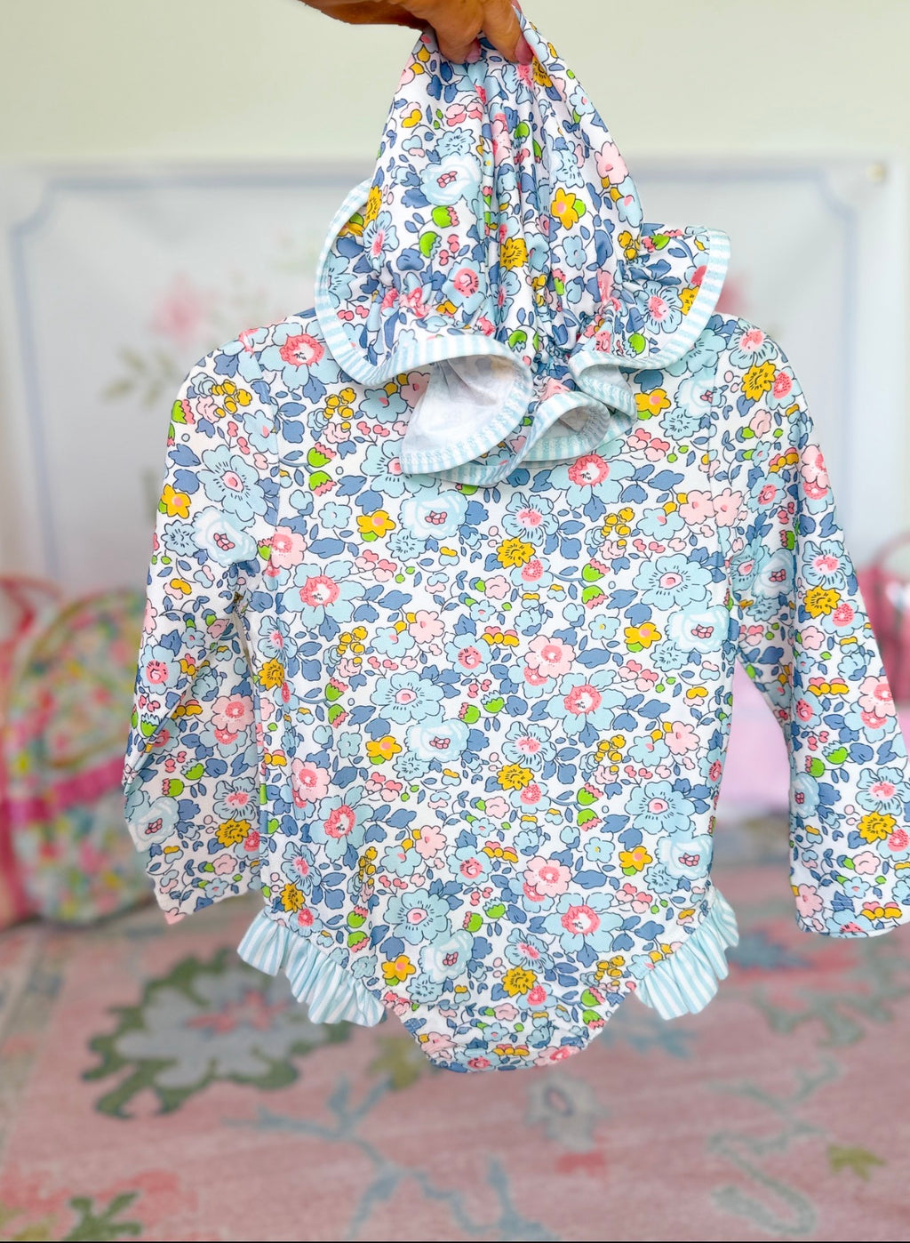 Floral Ruffle Swimmie Set