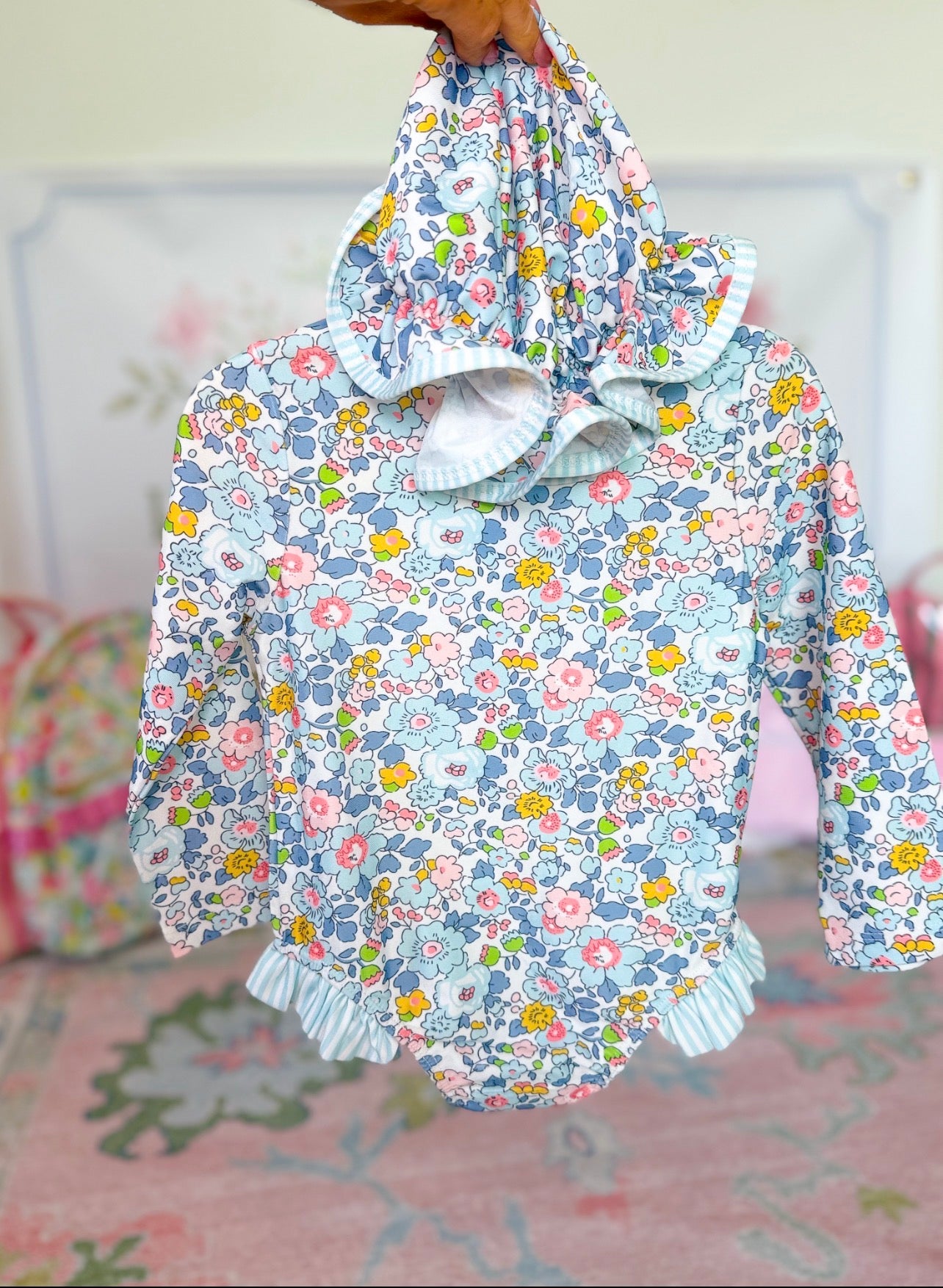Floral Ruffle Swimmie Set