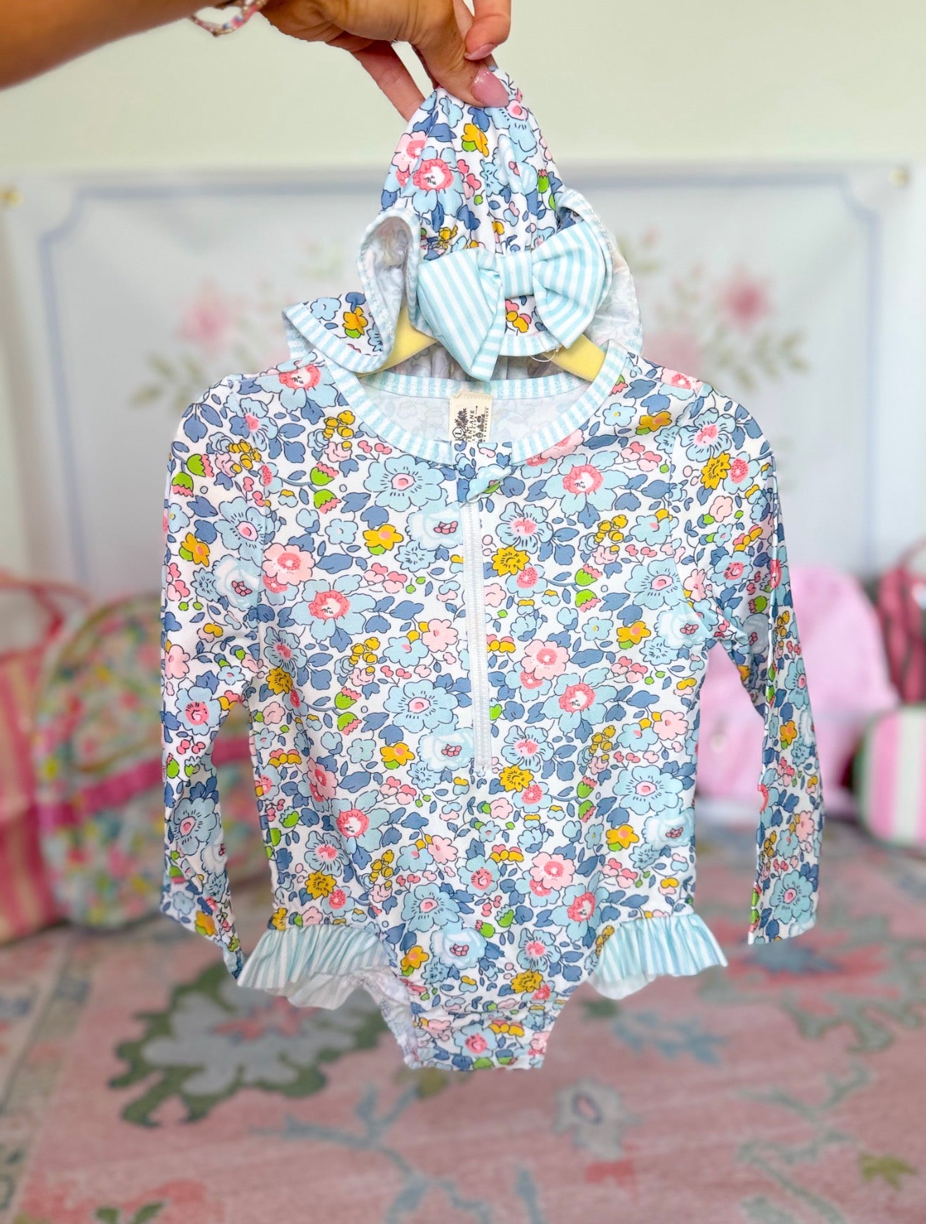 Floral Ruffle Swimmie Set