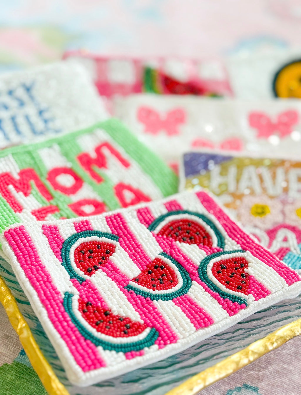 Watermelon Striped Pouch
