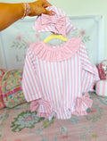 Striped Bow Swimmie Set