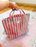 Green & Pink Beach Tote